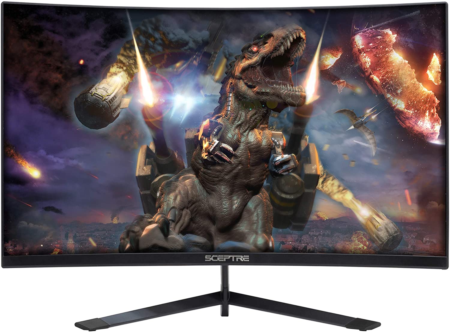 Sceptre 24-Inch Curved 144Hz Gaming LED Monitor Edge-Less AMD FreeSync DisplayPort HDMI, Machine Black (C248B-144RN) Sceptre 24-Inch Curved 144Hz Gaming LED Monitor Edge-Less AMD FreeSync DisplayPort HDMI, Machine Black (C248B-144RN)